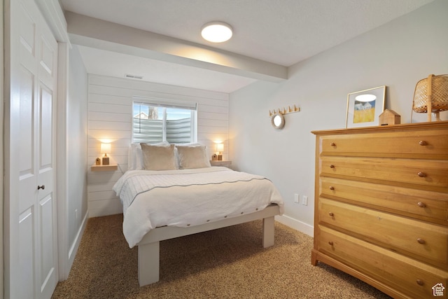 890 E 20 N, Smithfield, UT 84335 - bedroom with light carpet and beamed ceiling