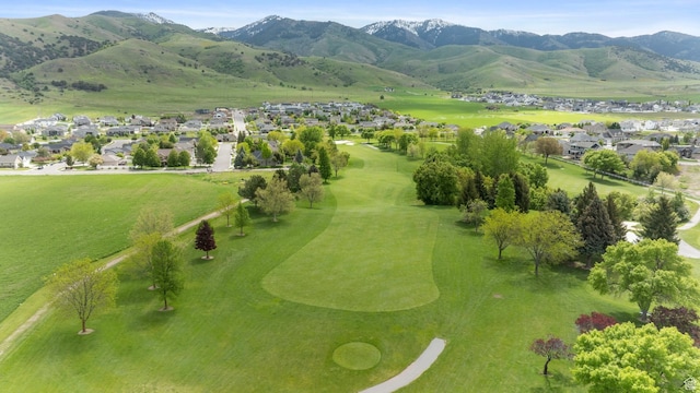 890 E 20 N, Smithfield, UT 84335 - aerial view of residential area with a mountain backdrop and a golf course