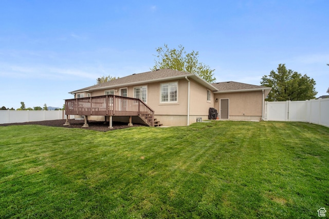 890 E 20 N, Smithfield, UT 84335 - rear view of property with a deck and stucco siding
