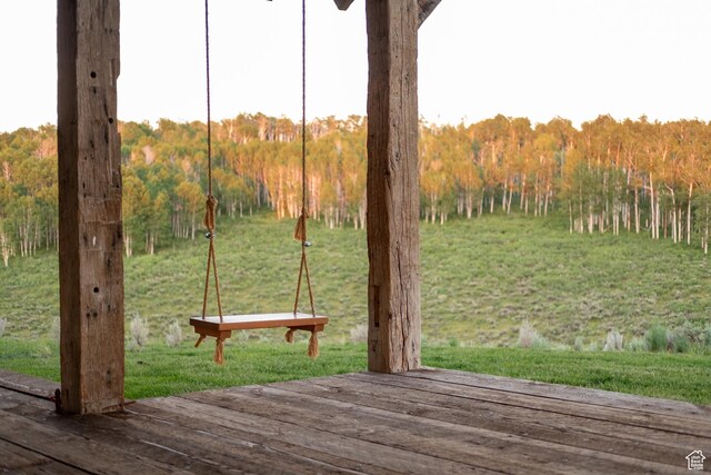 11042 E Wild Elk Mdw, Heber City, UT 84032 - wooden deck with a forest view
