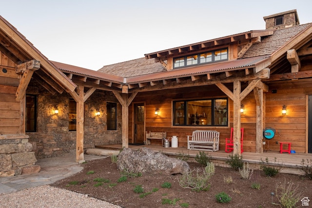 11042 E Wild Elk Mdw, Heber City, UT 84032 - entrance to property featuring a porch and stone siding