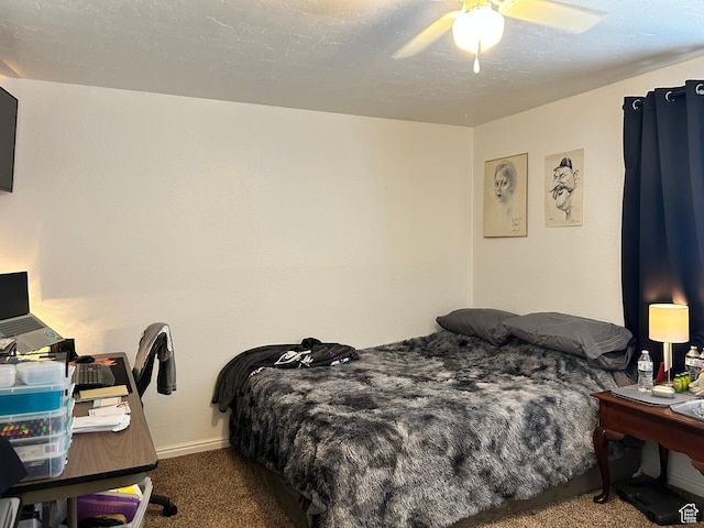 545 E Molen Rd, Ferron, UT 84523 - carpeted bedroom featuring baseboards and a ceiling fan