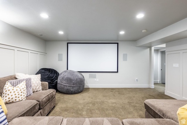 2949 W Hayden Ridge Way, Riverton, UT 84065 - carpeted cinema featuring recessed lighting and baseboards