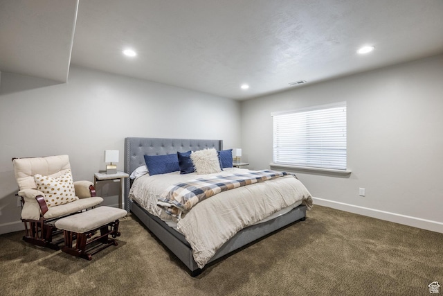 2949 W Hayden Ridge Way, Riverton, UT 84065 - bedroom featuring baseboards, recessed lighting, and carpet