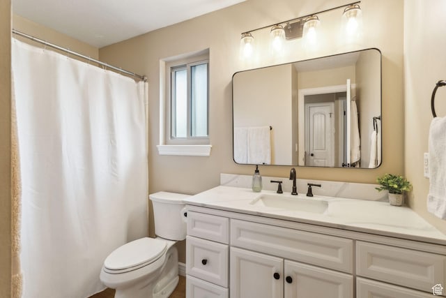 518 E 3955 S, Millcreek, UT 84107 - bathroom with toilet, vanity, and a shower with shower curtain