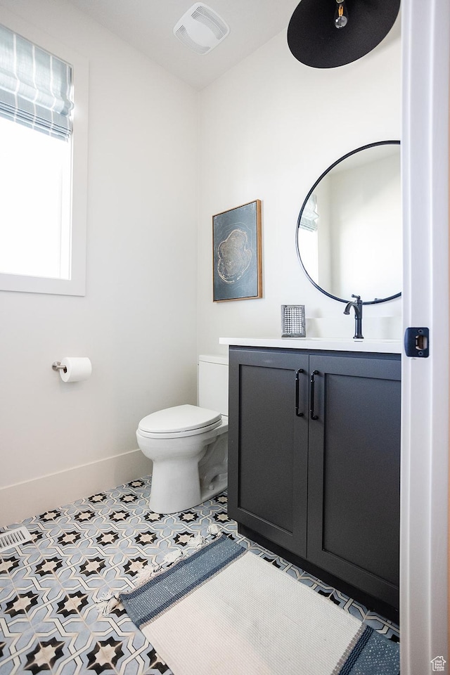 778 N 780th St W, American Fork, UT 84003 - bathroom with vanity, toilet, baseboards, and tile patterned floors
