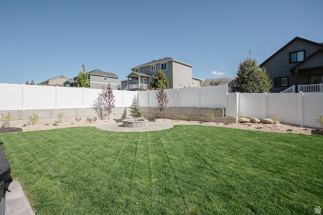 778 N 780th St W, American Fork, UT 84003 - view of yard with a fire pit, a residential view, and a patio