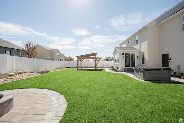 778 N 780th St W, American Fork, UT 84003 - view of yard with a hot tub and a patio
