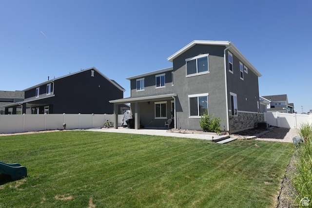 2323 W Thomas Ct, Syracuse, UT 84075 - back of property featuring a patio area, stucco siding, and central AC unit