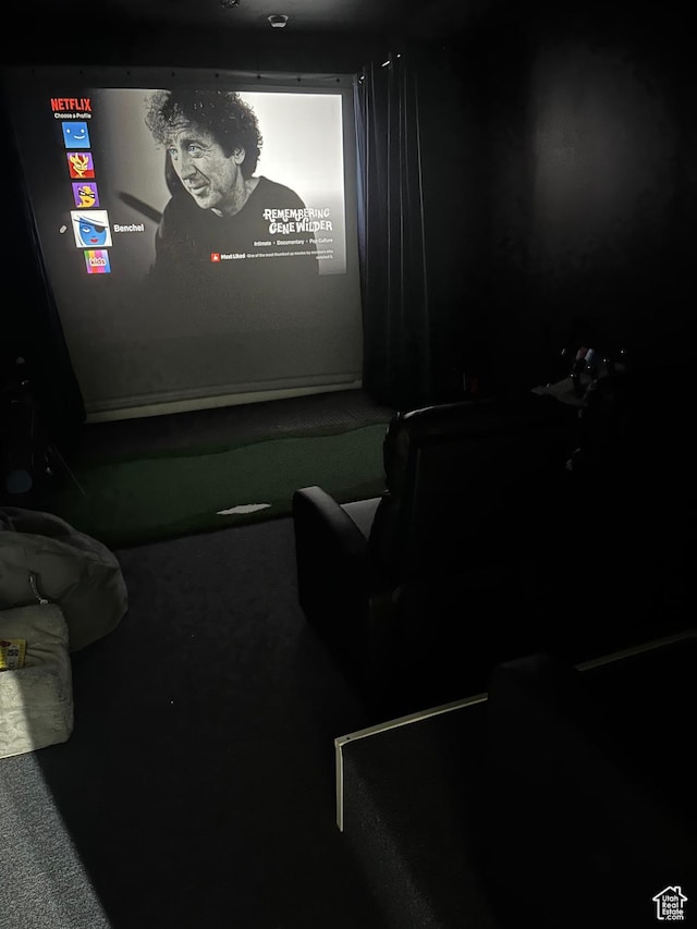 2323 W Thomas Ct, Syracuse, UT 84075 - carpeted home theater room with golf simulator