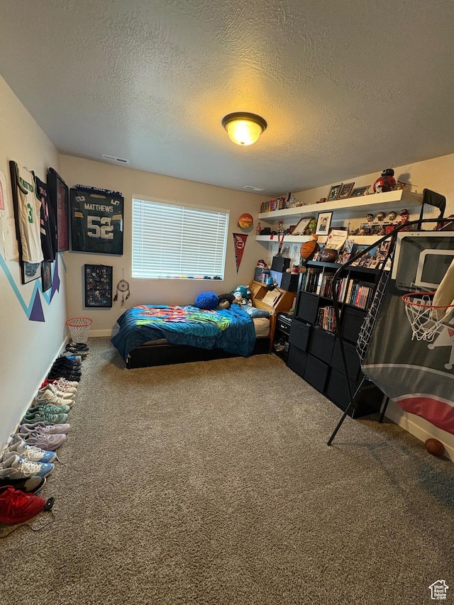 2323 W Thomas Ct, Syracuse, UT 84075 - carpeted bedroom with a textured ceiling