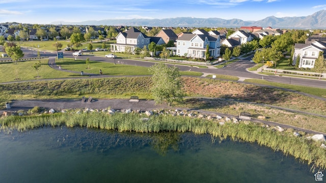 4492 W Enid Dr, South Jordan, UT 84009 - aerial perspective of suburban area featuring a water and mountain view