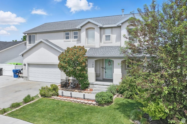 122 W Stern Ct Unit 25, Stansbury Park, UT 84074 - traditional-style home featuring stucco siding, driveway, and roof with shingles
