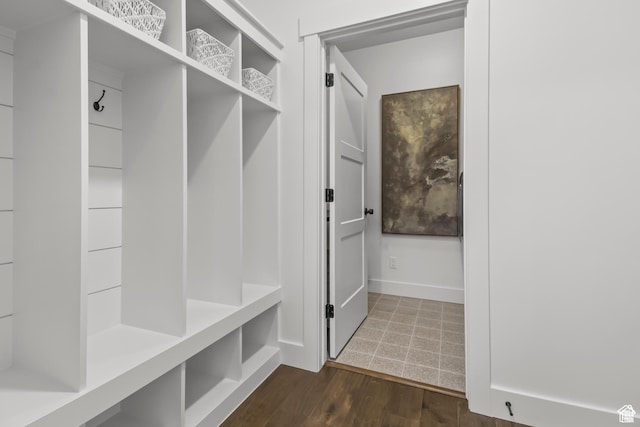 2041 W Pinnacle Ave, Mapleton, UT 84664 - mudroom featuring dark wood-type flooring
