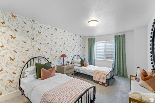 2041 W Pinnacle Ave, Mapleton, UT 84664 - bedroom with wallpapered walls, carpet, and baseboards