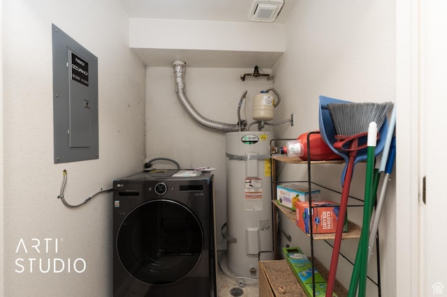 98 W 1230 N Unit 226, Provo, UT 84604 - laundry room with electric water heater, washer / clothes dryer, and electric panel