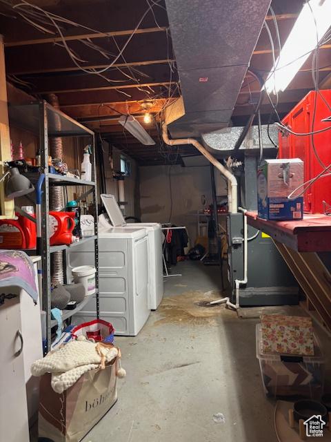 495 E 34 S Unit 10, Orem, UT 84097 - unfinished basement with independent washer and dryer