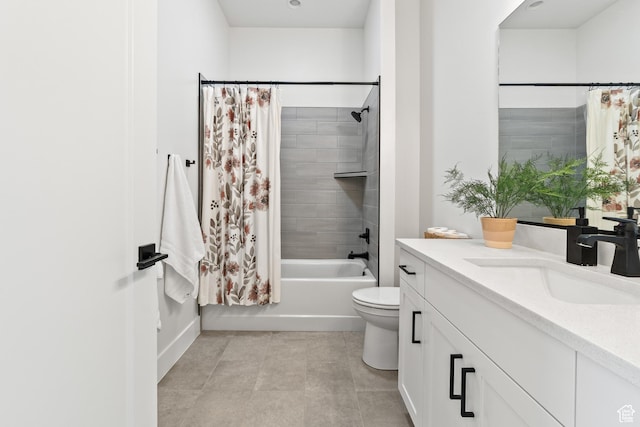 423 W Fitness Way, Ivins, UT 84738 - bathroom with vanity, shower / bath combo with shower curtain, and tile patterned flooring
