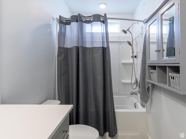634 W Parker Pl Unit 1060, Grantsville, UT 84029 - bathroom featuring shower / bathtub combination with curtain, toilet, and vanity