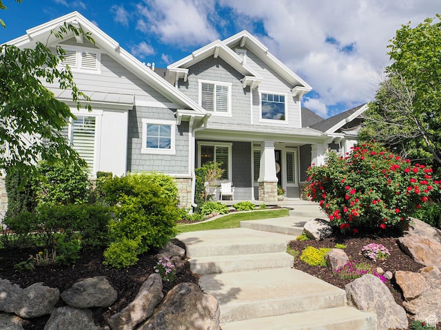 13772 S Kennington Ct E, Draper, UT 84020 - craftsman inspired home with a porch and stone siding