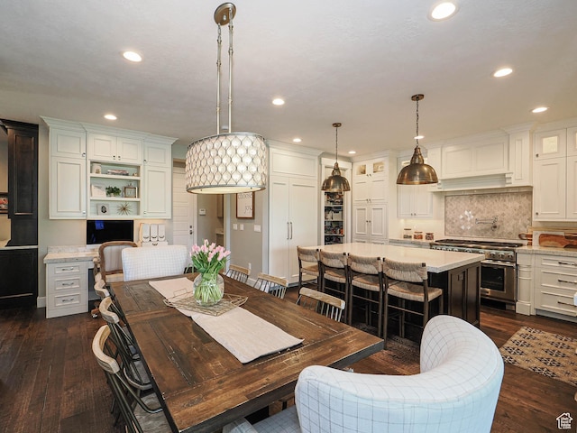 13772 S Kennington Ct E, Draper, UT 84020 - dining space featuring recessed lighting and dark wood finished floors