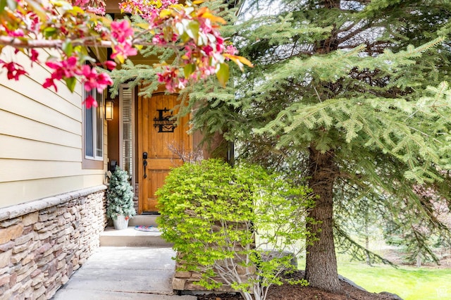 3006 E Canyon Links Dr S, Park City, UT 84098 - doorway to property with stone siding