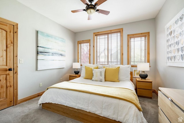 3006 E Canyon Links Dr S, Park City, UT 84098 - bedroom with carpet, baseboards, and ceiling fan
