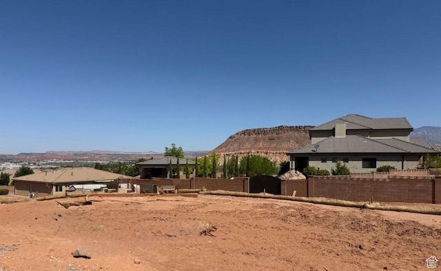 1585 E Black Brush Dr Unit 61, Washington, UT 84780 - view of yard featuring a gazebo and a mountain view