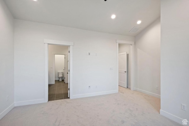 11433 S Watercourse Rd Unit 184, South Jordan, UT 84009 - unfurnished bedroom with carpet, baseboards, recessed lighting, and ensuite bath