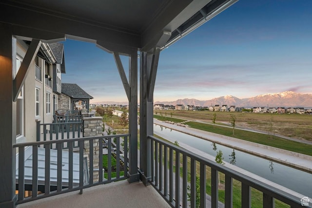 11433 S Watercourse Rd Unit 184, South Jordan, UT 84009 - balcony with a water and mountain view