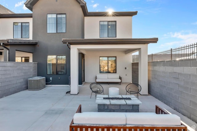 1687 S Ripple Rock Dr Unit 3013, Washington, UT 84780 - back of house featuring stucco siding, a patio, a fenced backyard, and central AC