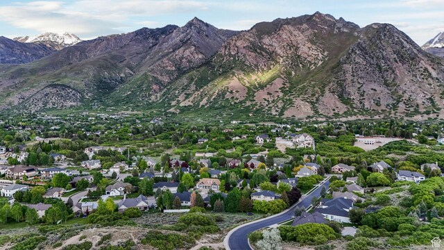 584 S Silver Ln, Alpine, UT 84004 - aerial view of property and surrounding area with a mountain backdrop