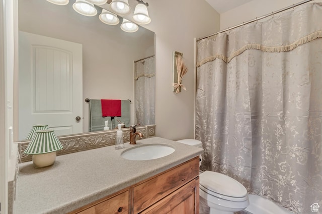 3028 W Viola Ln, Riverton, UT 84065 - full bathroom with toilet, vanity, and a shower with curtain