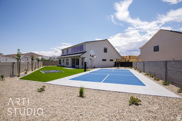 2921 E Yavin Way, St George, UT 84790 - view of swimming pool featuring a patio area and basketball court