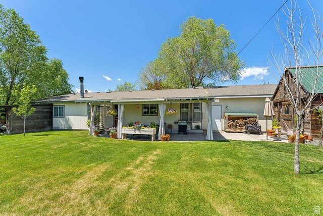 245 S 400 W, Heber City, UT 84032 - rear view of house with a patio area and a lawn