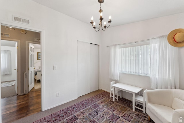 245 S 400 W, Heber City, UT 84032 - living area featuring a chandelier and baseboards