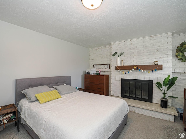8701 S 1365 W, West Jordan, UT 84088 - carpeted bedroom with a textured ceiling and a fireplace