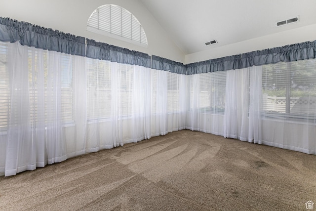 544 W 300 S Unit C, Springville, UT 84663 - carpeted empty room with high vaulted ceiling