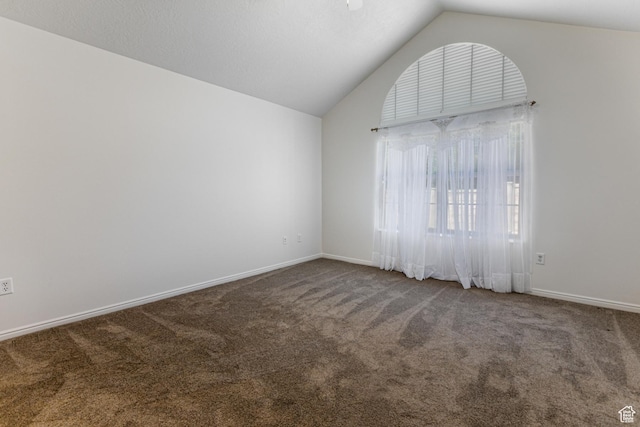 544 W 300 S Unit C, Springville, UT 84663 - unfurnished room featuring carpet floors, lofted ceiling, and baseboards