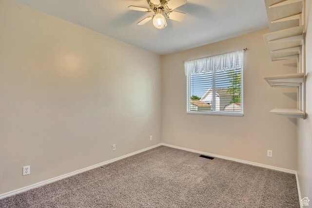 4733 S 3900 W, Roy, UT 84067 - carpeted spare room featuring a ceiling fan and baseboards