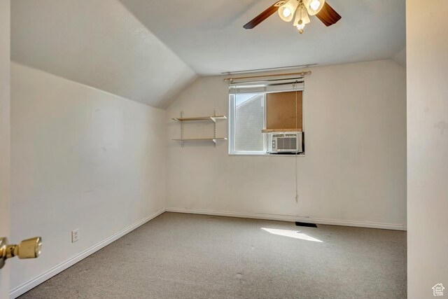 4733 S 3900 W, Roy, UT 84067 - bonus room with vaulted ceiling, a ceiling fan, carpet floors, and baseboards
