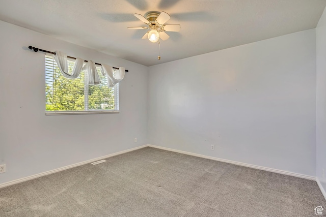 4733 S 3900 W, Roy, UT 84067 - spare room with carpet, a ceiling fan, and baseboards