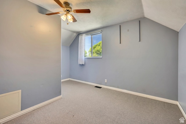 4733 S 3900 W, Roy, UT 84067 - bonus room with vaulted ceiling, a ceiling fan, baseboards, and carpet