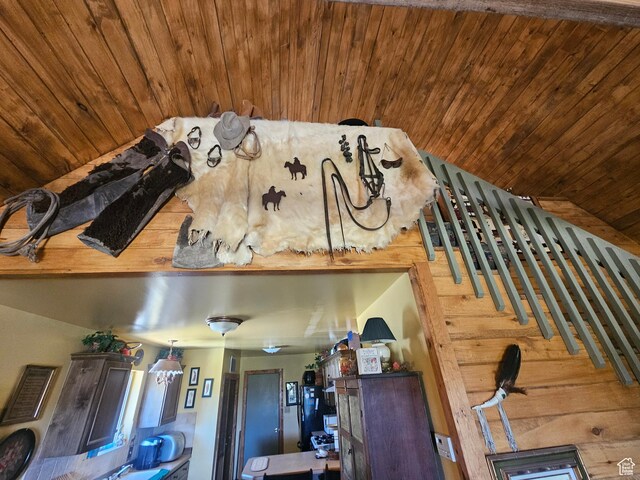 45465 W Airport Rd, Fruitland, UT 84027 - detailed view of wood ceiling
