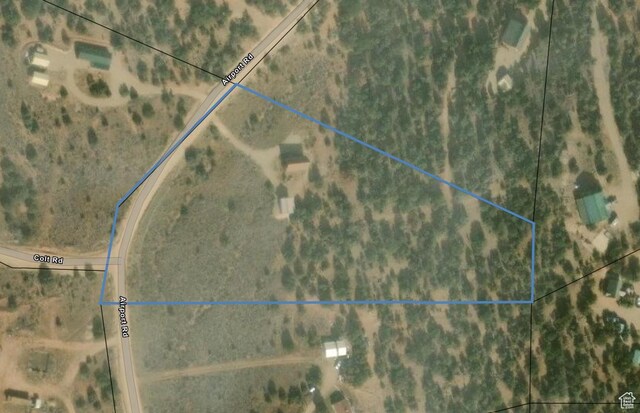 45465 W Airport Rd, Fruitland, UT 84027 - map / location featuring property parcel outlined