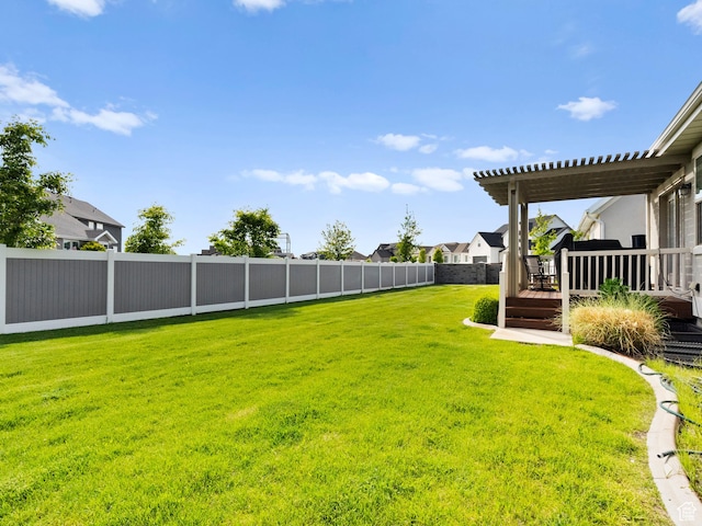 2143 W River Birch Rd, Mapleton, UT 84664 - view of yard featuring a deck and a pergola
