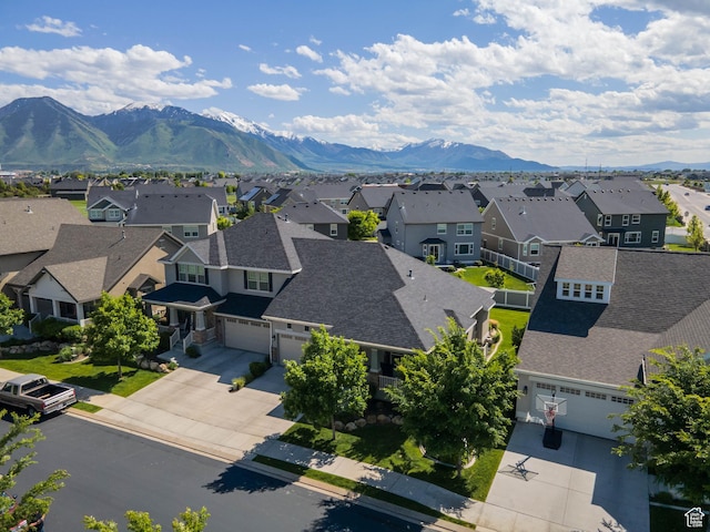 2143 W River Birch Rd, Mapleton, UT 84664 - aerial perspective of suburban area with a mountain backdrop