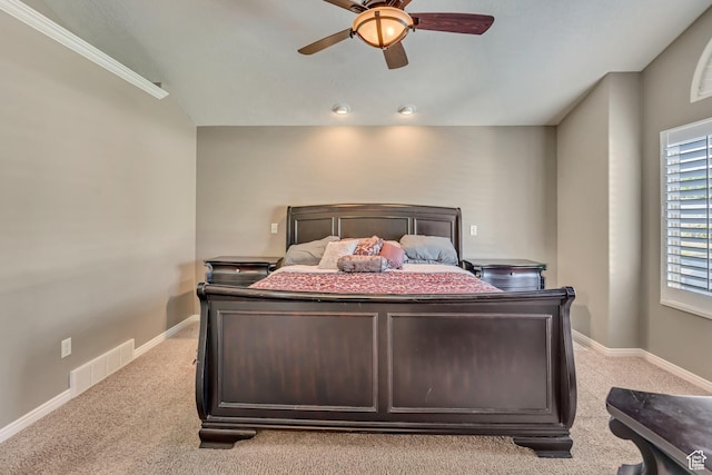 11743 S Silver Spur Ln, Draper, UT 84020 - bedroom featuring light colored carpet, baseboards, and ceiling fan