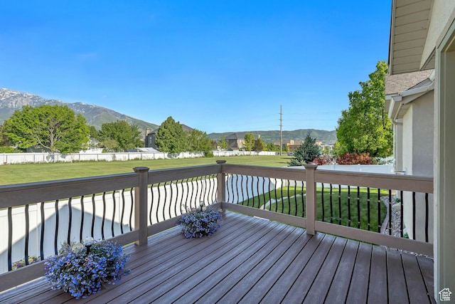 11743 S Silver Spur Ln, Draper, UT 84020 - wooden deck featuring a mountain view