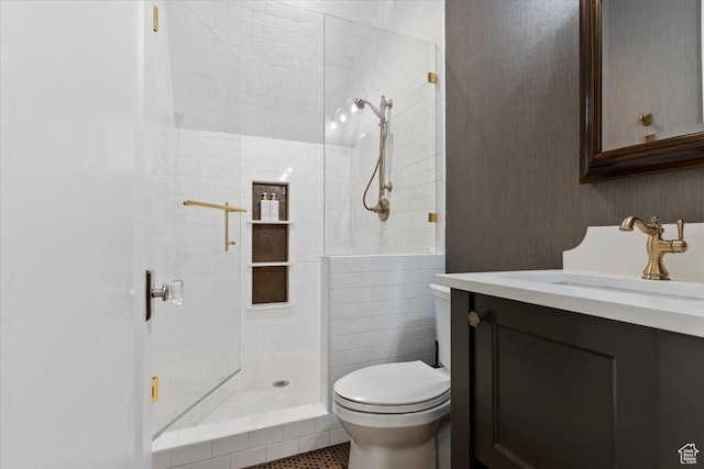 4731 S Marabow Cir, Holladay, UT 84117 - full bathroom featuring toilet, vanity, and a tile shower